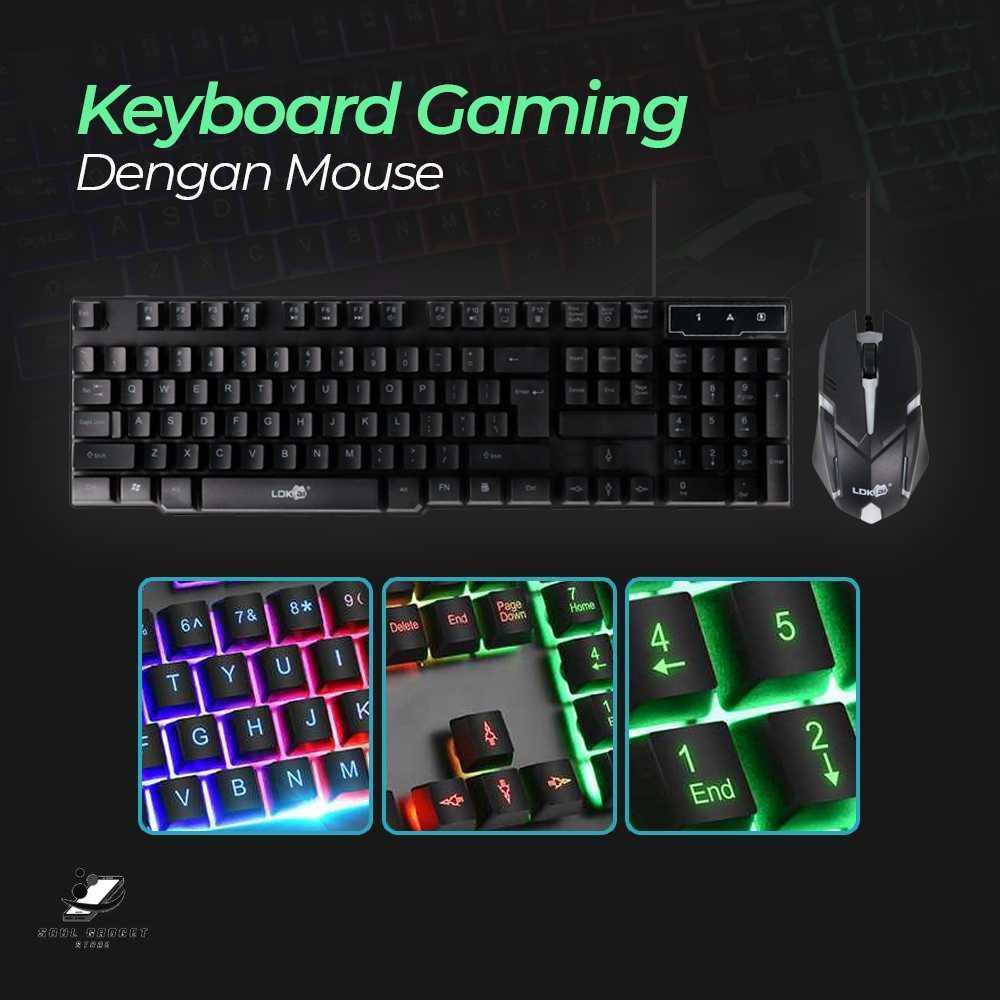LDKai Gaming Keyboard LED พร้อมเมาส์ - 832