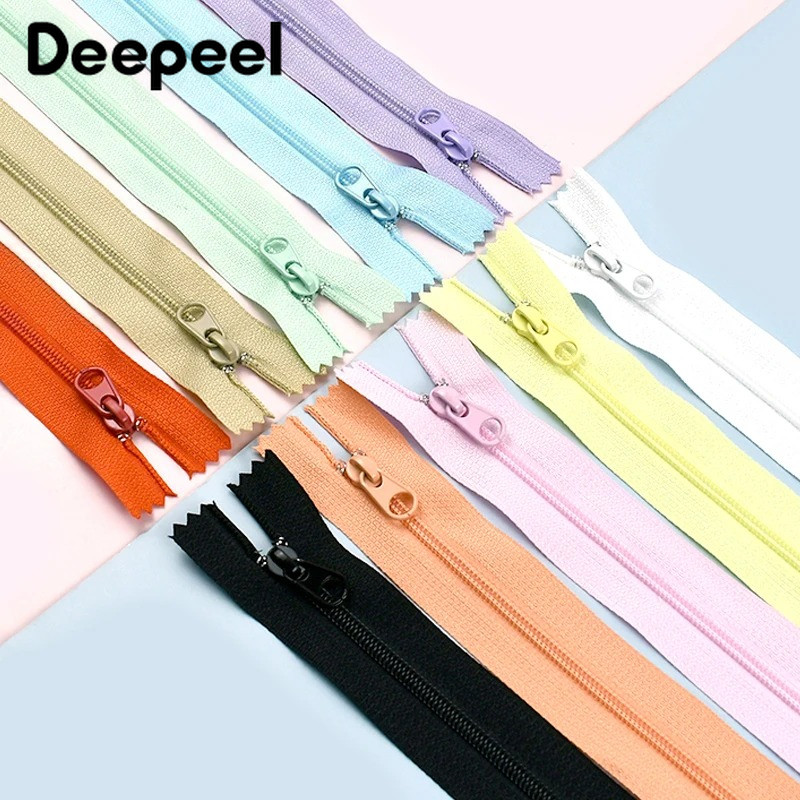 10 ชิ้น 3 # เย็บไนลอนซิป 20 ซม. Close-End Zips เทปสําหรับเสื้อผ้าปิด Zip Pocket Decor ซิปชุดซ่อมอุปกรณ์เสริม