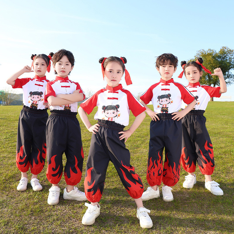 เสื้อผ้าเด็ก cosplay อะนิเมะ Nezha's Demon Boy พร้อมเครื่องประดับ HALOWEEN