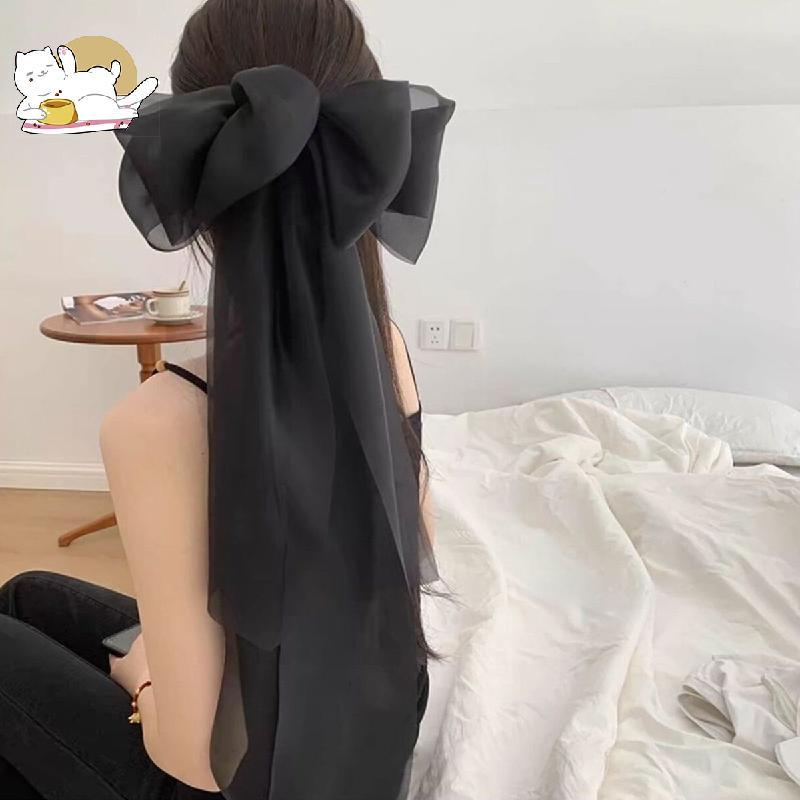 กิ๊บติดผมริบบิ้นโบว์ใหญ่สําหรับด้านหลังของ Noggin เครื่องประดับผมสําหรับผู้หญิง