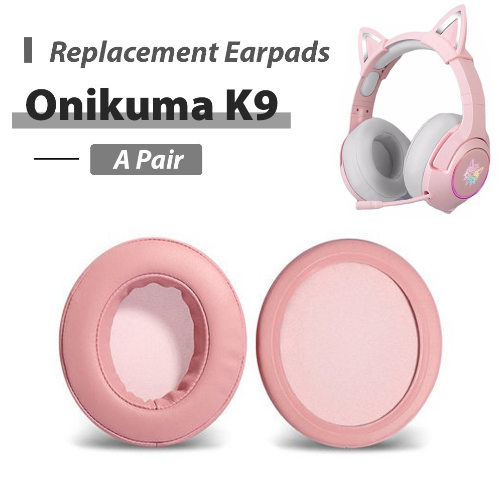 แผ่นรองหูฟังสําหรับหูฟัง Onikuma K9 / K10 / K11 / K19, แผ่นรองหูฟังทดแทนเบาะรองนั่งพร้อมเมมโมรี่โฟมหนา (1 คู่)