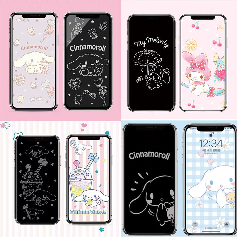 การ์ตูนการ์ตูน [Kuromi] Shadow Film เหมาะสําหรับ iPhone17pro Cartoon Tempered Film Apple 17pro max/i
