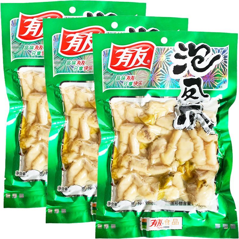 สินค้าใหม่ Youyou พริกไทยดอง Phoenix Claw 210g Phoenix Claw ผักดองพริกไทยหอมไก่ Claw 172g136g105g80g