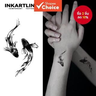 Yin Yang สติกเกอร์รอยสักชั่วคราว รูปปลา กันน้ํา ติดทนนาน 15 …