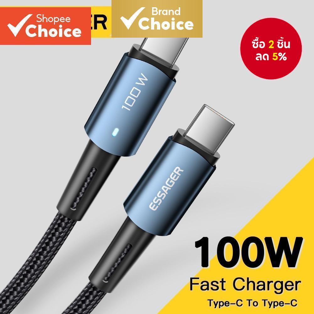สายชาร์จเร็ว PD100W 60W เหมาะสำหรับโทรศัพท์มือถือ Android Type C สายเคเบิลข้อมูลชาร์จเร็ว USB