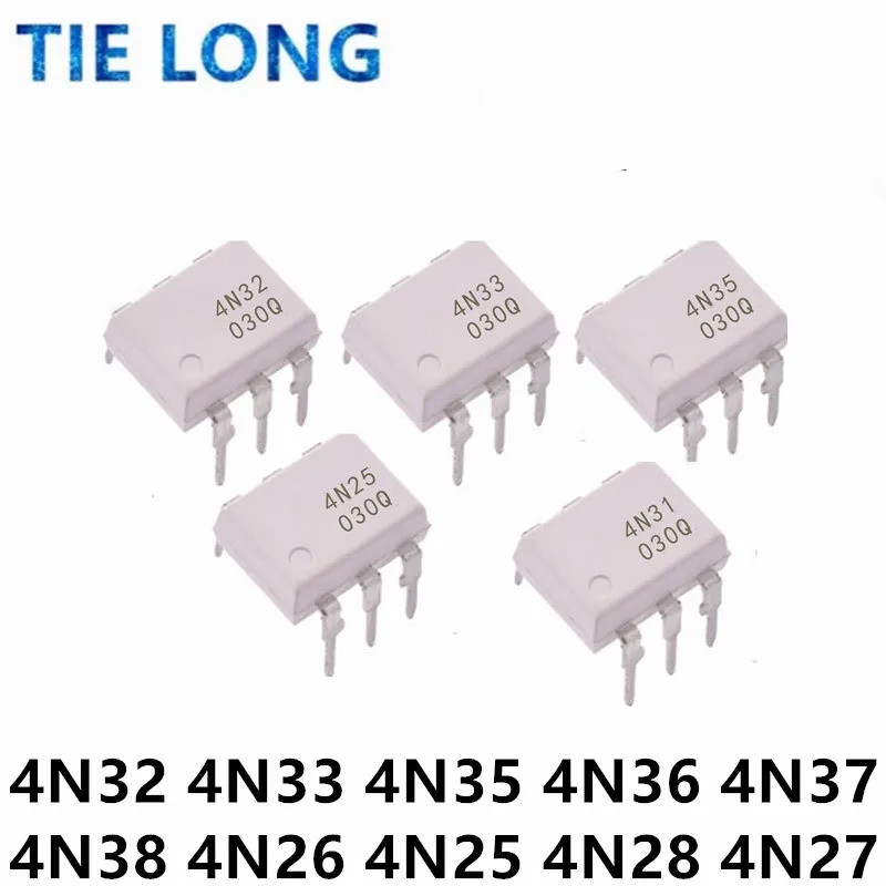 5PCS 4N38 4N37 4N36 4N35 4N33 4N32 4N27 4N28 4N25 4N26 DIP-6 ชิปic