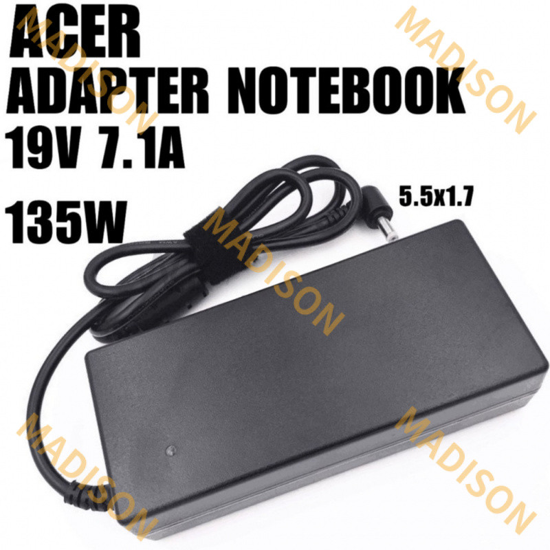 ⚡️   Acer Nitro 135W 19v 7.1a Head 5.5 * 1.7 มม. หัวสีเหลืองสายชาร์จอะแดปเตอร์ Notebook Charger