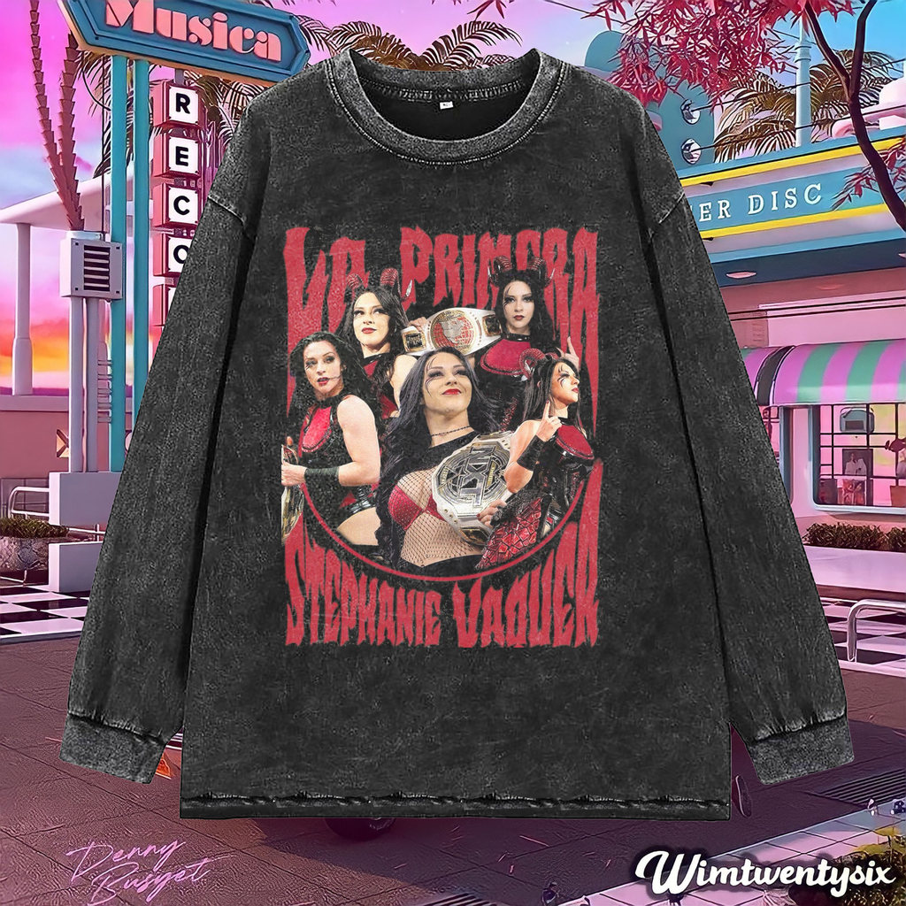 Wimtwentysix เสื้อยืดโอเวอร์ไซส์stephanie vaquer | เสื้อแขนยาวโอเวอร์ไซส์ | เสื้อยืดซักผ้า