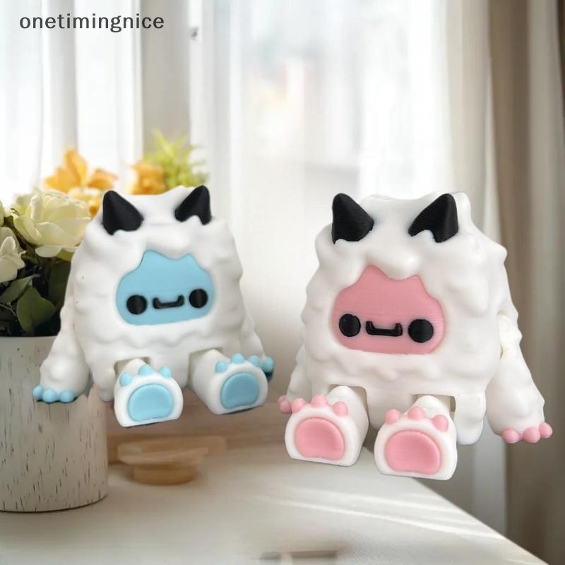 Onetimingnice Snowman Yuti & Yeda เกมอุปกรณ์ต่อพ่วงตัวเลขของเล่น Multi-Joint Movable ตกแต่งบ้าน Onet