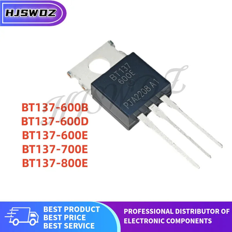 5PCS BT137 BT137-600E BT137-700E BT137-800E BT137-600B BT137-600D BT137 TO-220 Field Effect ทรานซิสเ