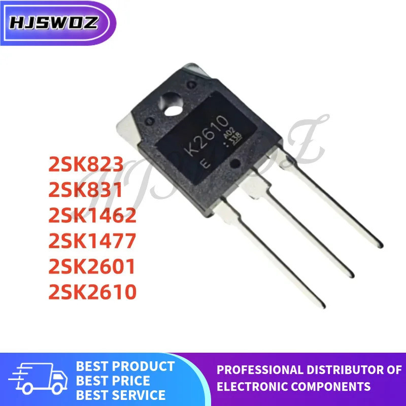 5PCS 2SK1462 2SK2601 2SK1477 2SK2610 2SK831 2SK823 K1462 K2601 K1477 K2610 K823 TO-3P Field Effect ท