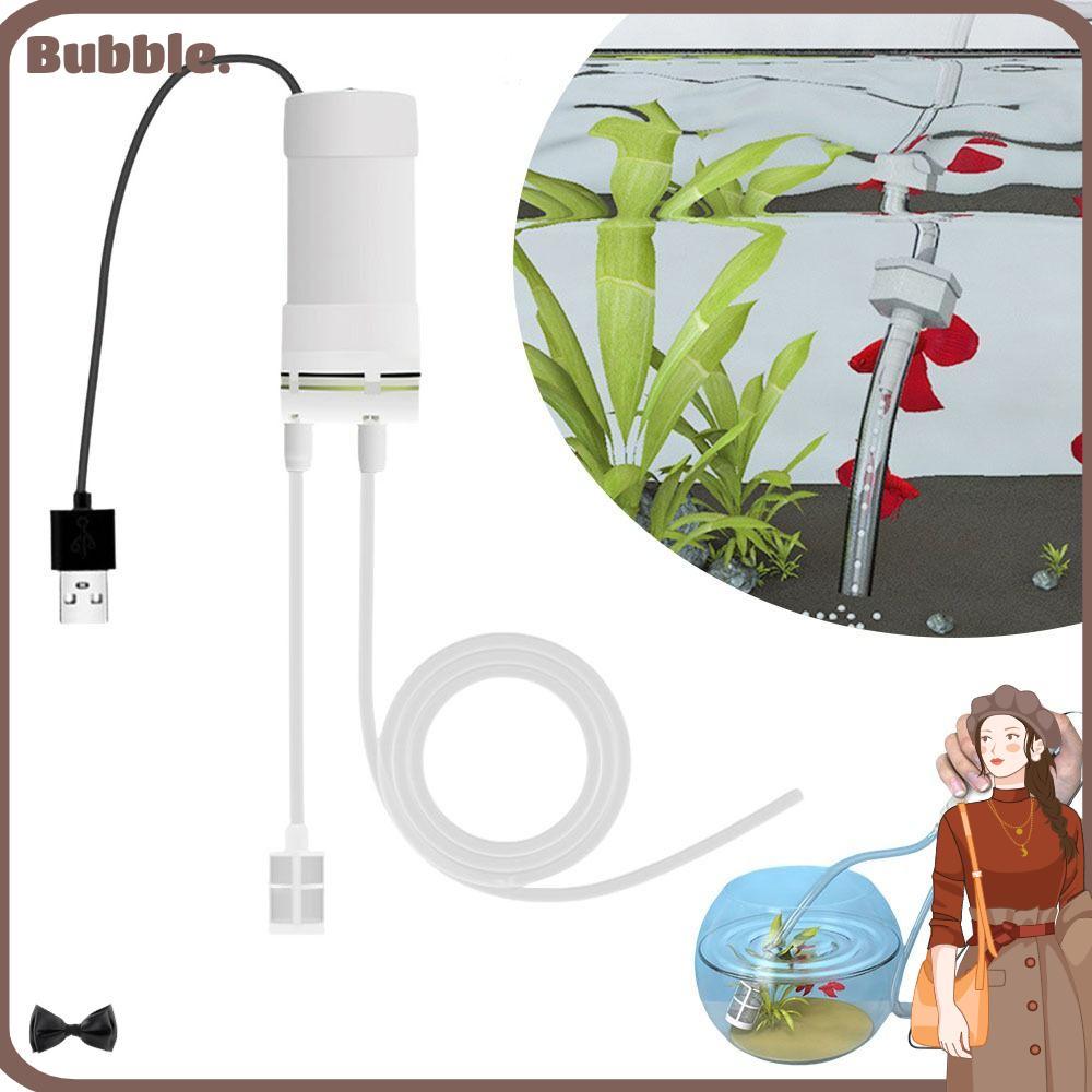 BUBBLE Fish Tank Water Changer, Mini 5V 2A Self Priming Pump, USB Submersible Pump เครื่องมือเปลี่ยน