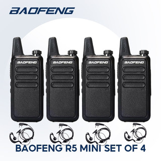 [mini radio]COD Baofeng BF R5 Walkie Talkie 2 Piece Set Handheld Mini Ultra thin Portable LongRange Two Way Radio USB Charging 5W 16CHS Wireless