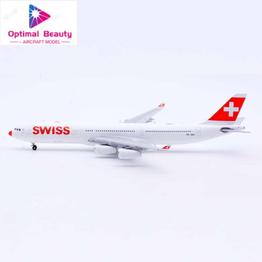 1: 400 Jcwings Alloy Airliner รุ่น Swiss Airlines A340-300 HB-JMA