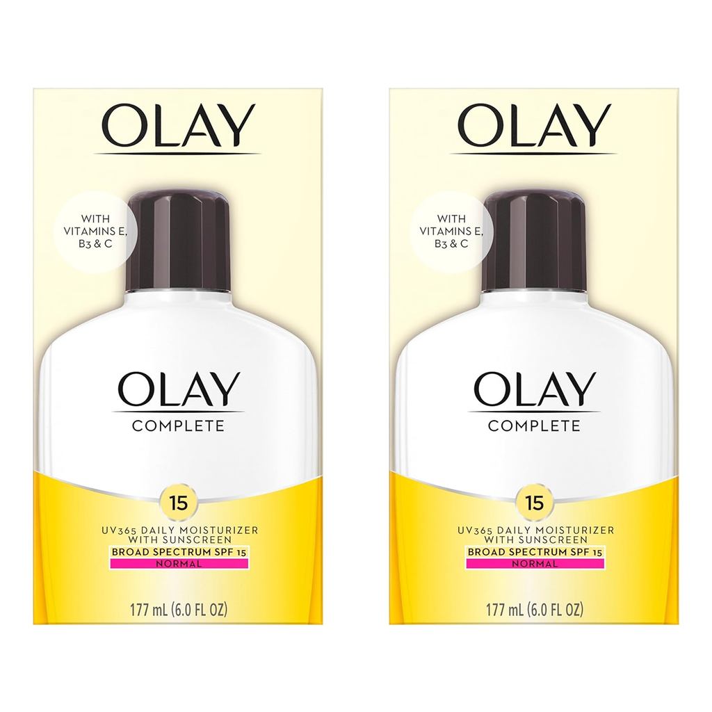 Olay Face Moisturizer พร้อมครีมกันแดด SPF 15 Daily Facial Lotion สําหรับผิวธรรมดา น้ําหนักเบา Hydrat