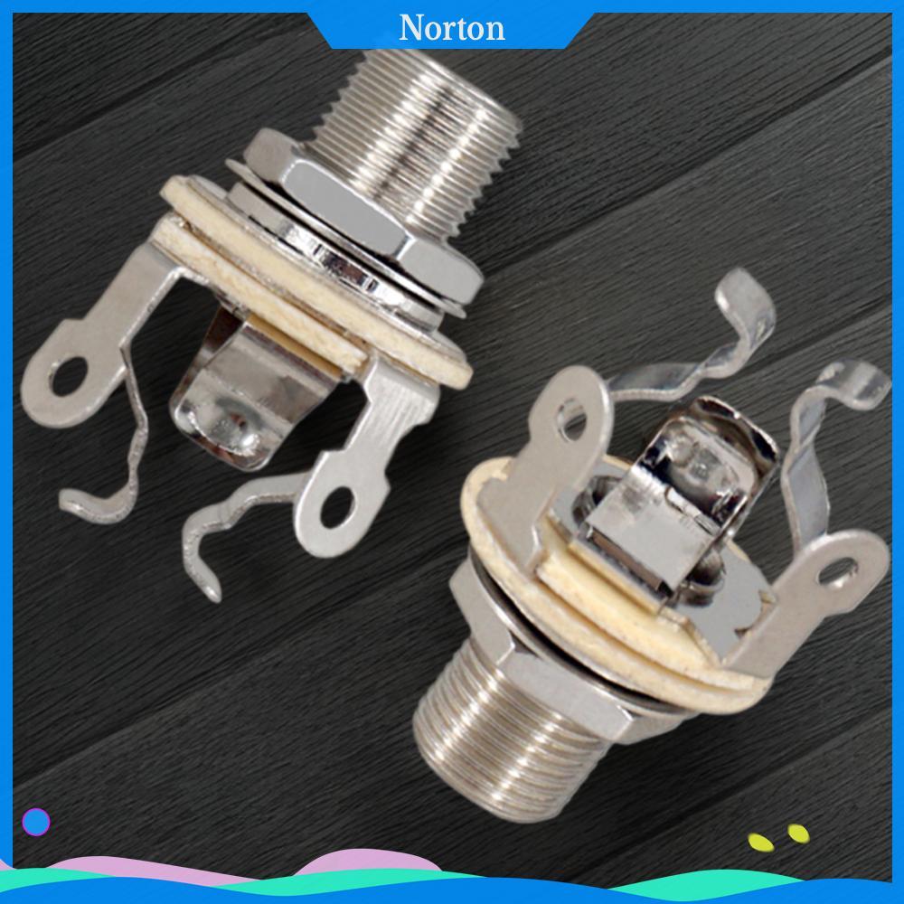 ❦HW 2 ชิ้น 1/4 นิ้ว 6.35 มิลลิเมตรกีตาร์ Pickup Output Jack Mono Output Jack ชิ้นส่วนกีตาร์