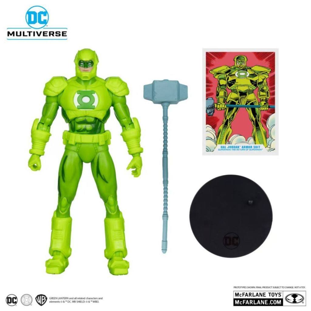 23 ซม.Hal Jordan Armored Suit Superman Return Model Action Figure Toy McFarlaneand