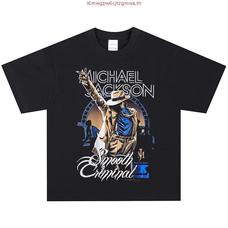 PG 02 MJ Michael Jackson King เสื้อยืด ลายหนังภาพยนต์ นักร้อง สีดำ สกรีนแน่น ผ้านุ่ม cotton100% S M 