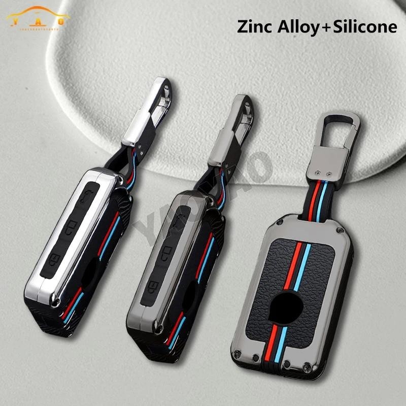 สังกะสีอัลลอยด์และซิลิโคนกุญแจรถสําหรับ Volvo XC40 XC60 S90 XC90 V90 T5 T6 T8 กระเป๋าฝาครอบ