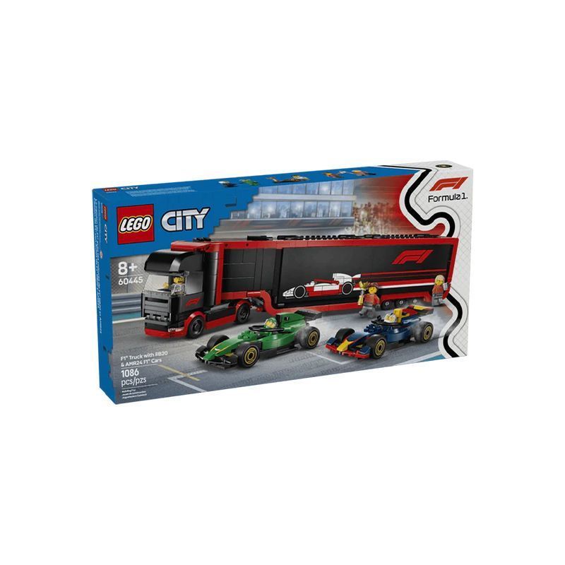 Lego 60445 City F1 Truck และ Red Bull และ Aston Martin Racing Model Building Block Toy Boy E