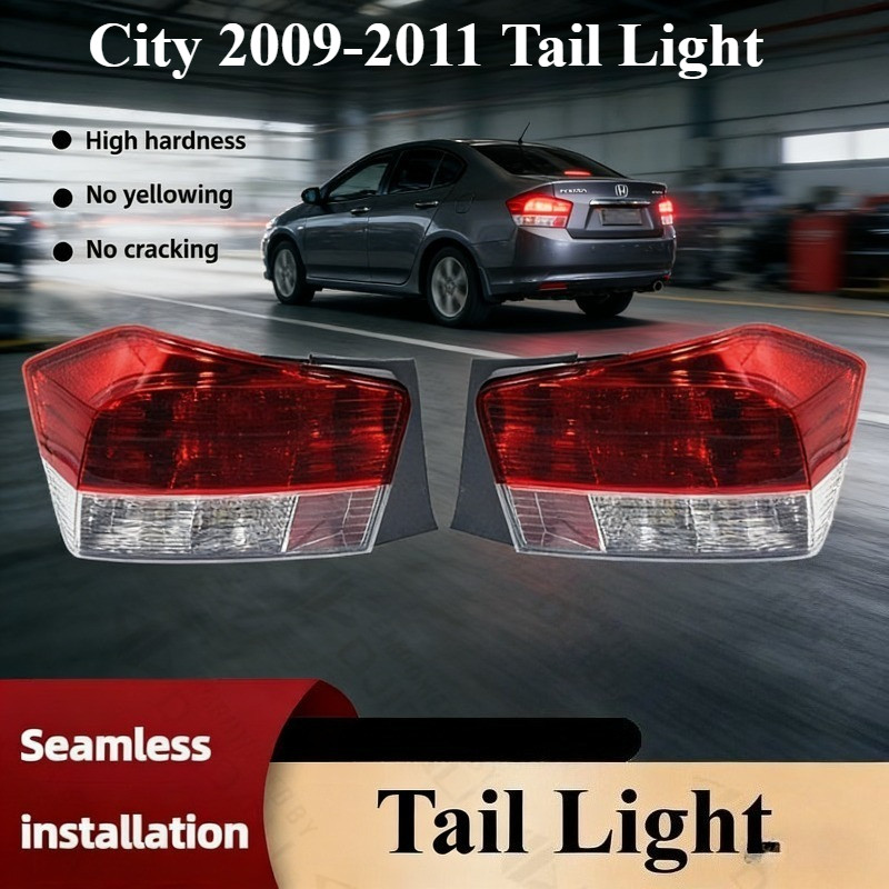 เมือง Honda City 2009 2010 2011ไฟท้ายประกอบซ้ายขวาด้านข้างเปลี่ยนหลอดไฟ นํา