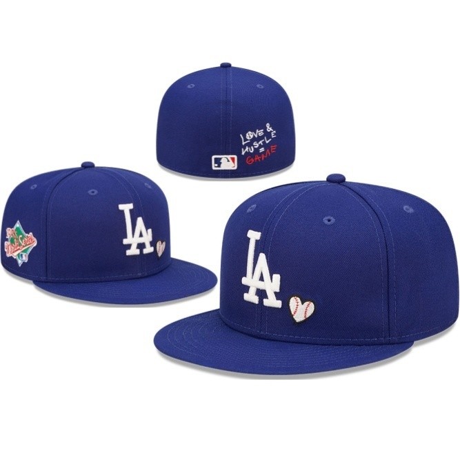 Los Angeles Dodgers MLB Fitted Hat - สไตล์ STREETWEAR เหมาะสำหรับทั้งผู้ชายและผู้หญิง