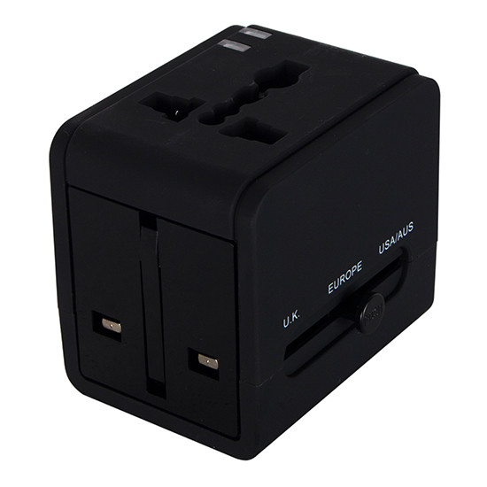 ปลั๊กแปลง 6A 250V USB 2.1A LUZINO รุ่น UTA-148 สีดำ