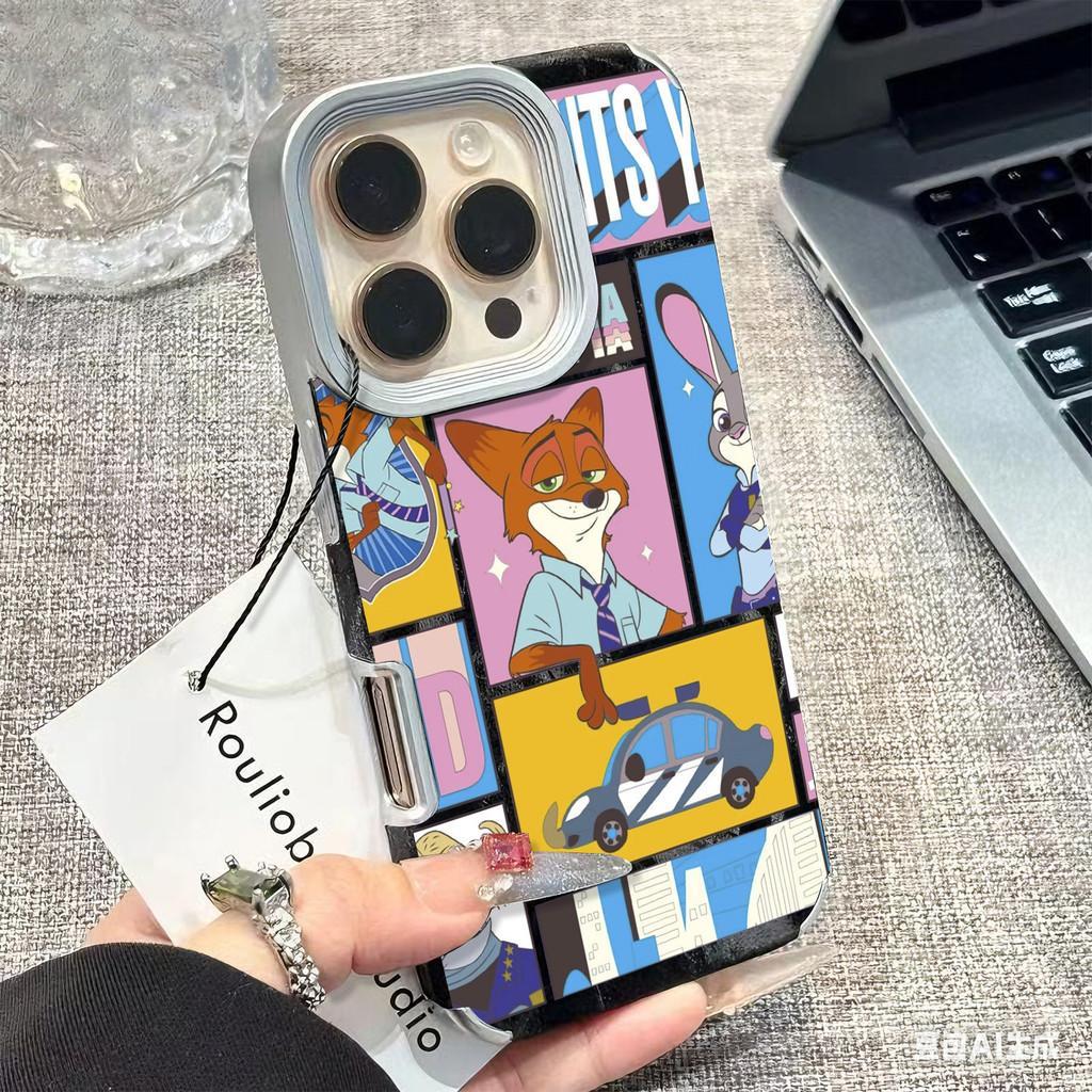 เคสโทรศัพท์ลายการ์ตูน Punk Nick Judy Crazy Animal City Big Hole ลาย้เหนียว เหมาะสําหรับ iPhone121315