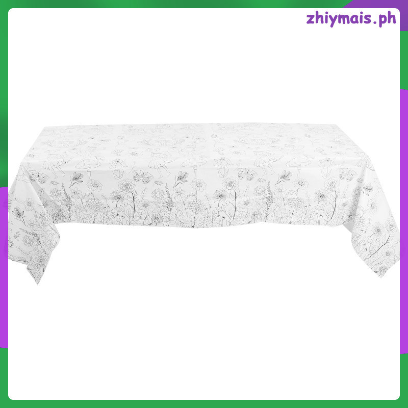 ผ้าปูโต๊ะ 80th Birthday Party ระบายสีกระดาษตกแต่ง zhiymais