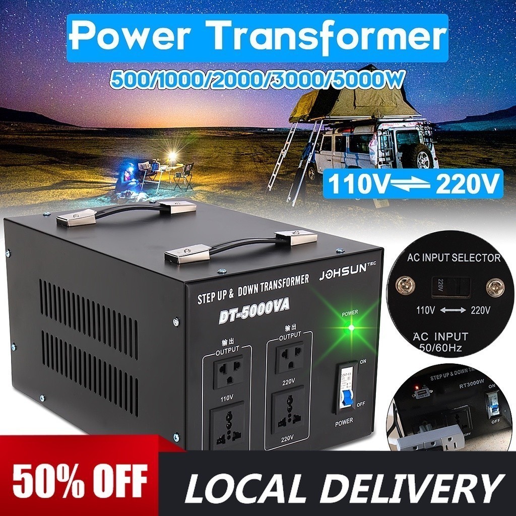 2000W Step Up / Step Down Transformer Heavy Duty Voltage Regulator Converter Power Transformer 50Hz 