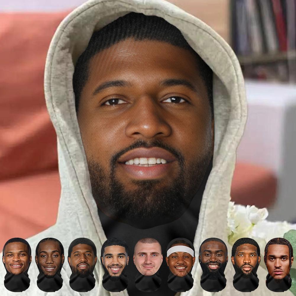 ตลกบาสเกตบอล League Stars Vision Embiid Jokic Doncic ตลกหน้ากากขี่ 3d Prank บาสเกตบอล V5i0