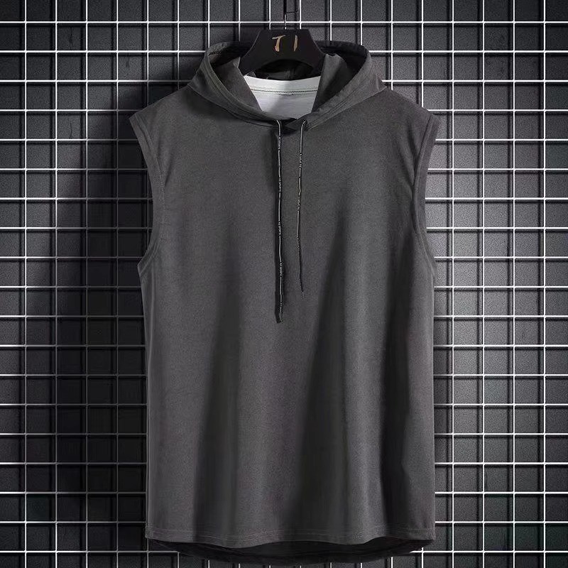 เสื้อกั๊กมีฮู้ด SUIKONE ซุยโคเนะ สำหรับผู้ชาย ในสไตล์อเมริกันเรโทรและฮิปฮอป เหมาะสำหรับกีฬาบาสเกตบอลและการแต่งตัวในวันประจำ — صورة 4