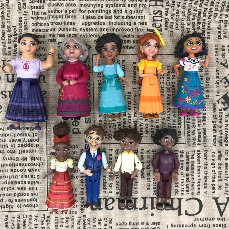 สินค้าจํานวนมากของแท้ Disney encanto Magic Full House ของเล่น 7 ซม.รูปเคลื่อนย้ายได้เครื่องประดับตุ๊