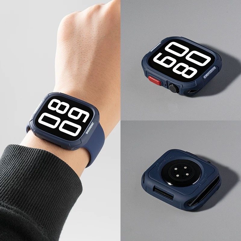 สีลูกกวาดป้องกันการหล่นป้องกันกรณีนาฬิกาสําหรับ แอปเปิล ดู ส11 10 9 8 7 6 5 4 กับ3 กีฬาปกอ่อนสําหรับ iดู 46 มม. 45 44 41 40 กันกระแทกทนต่อการขีดข่วน - รูปที่ 6