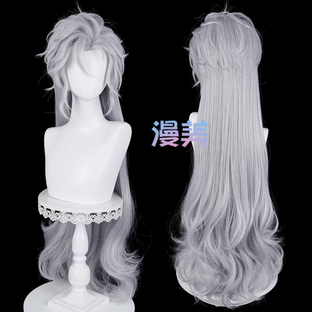 Love และ Deepspace Sylus Silverwing Fiend คอสเพลย์วิกผมยาว 90 ซม.ผมสังเคราะห์ทนความร้อน ราคา ถูกที่สุด ดีลบีเคเค แกลเลอรีภาพที่ 2