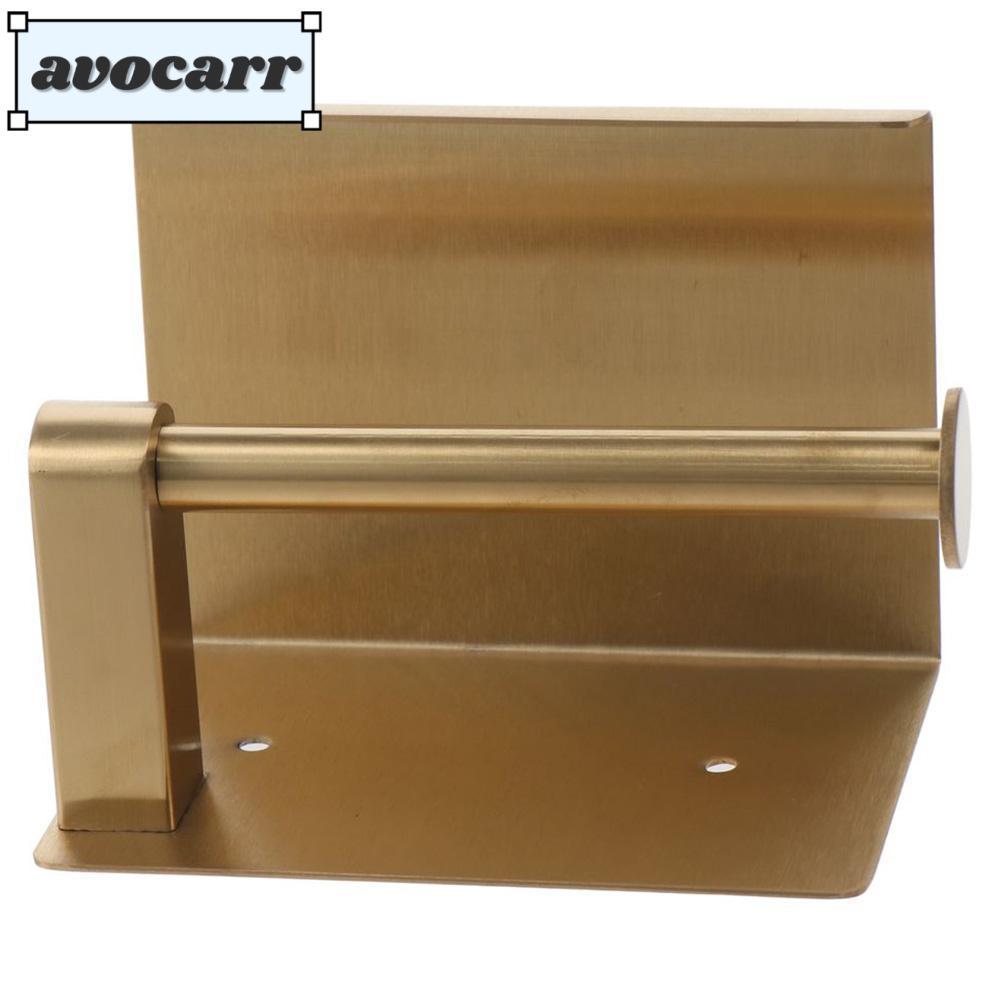 Avocarr ชั้นวางโทรศัพท์ ที่ใส่กระดาษทิชชู่ แบบติดผนัง สเตนเลส กันสนิม โมเดิร์น / แฟชั่น สีทอง ที่วางม้วนทิชชู่ ในห้องน้ํา