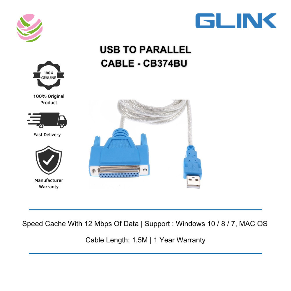 GLINK- สาย USB TO PARALLEL (GA-011) CB374BU
