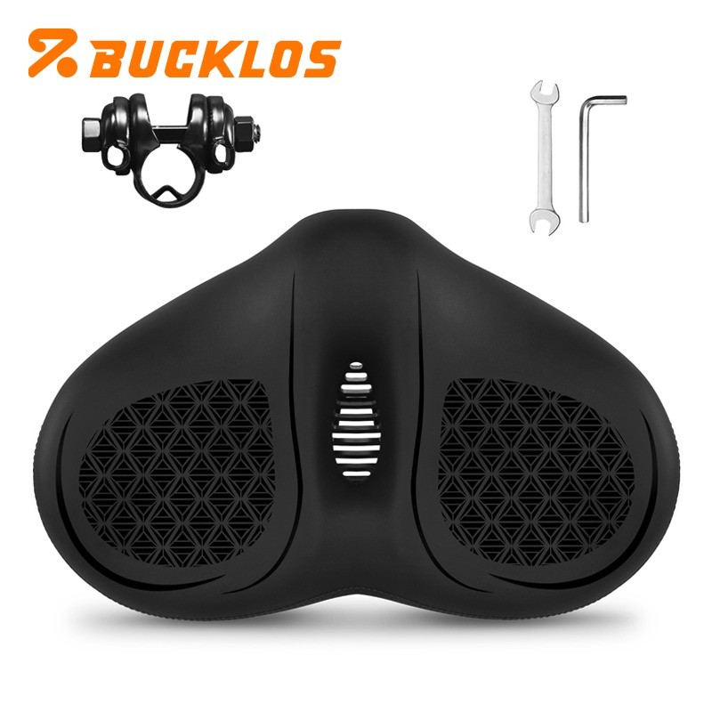 BUCKLOS จักรยานขนาดใหญ่อาน Shock-Absoption Widen Thicken จักรยานอาน Ergonomic นุ่มสบายเบาะรองนั่งขี่จักรยานอะไหล่