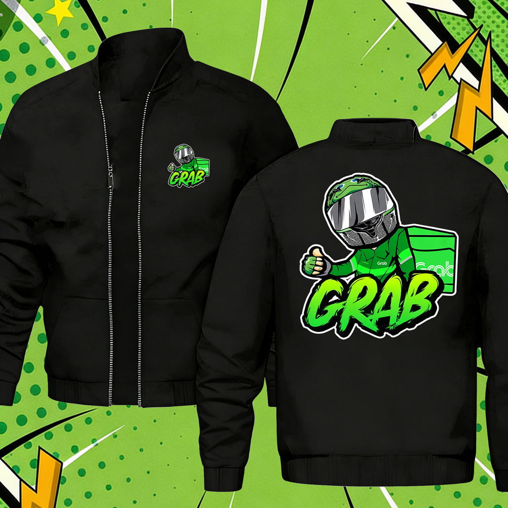 เสื้อฮู้ดมีซิป Grab งานผ้านุ่ม ใส่ขับรถหรือเที่ยวก็เท่ Grab Team Hoodie Jacket | Comfortable Zip-Up Sweatshirt M-3XL