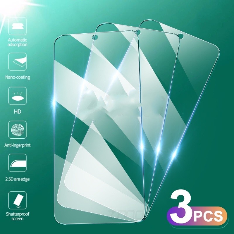 3PCS Transparen กระจกนิรภัยสําหรับ ViVo V2027 กระจกนิรภัยป้องกันหน้าจอฟิล์ม