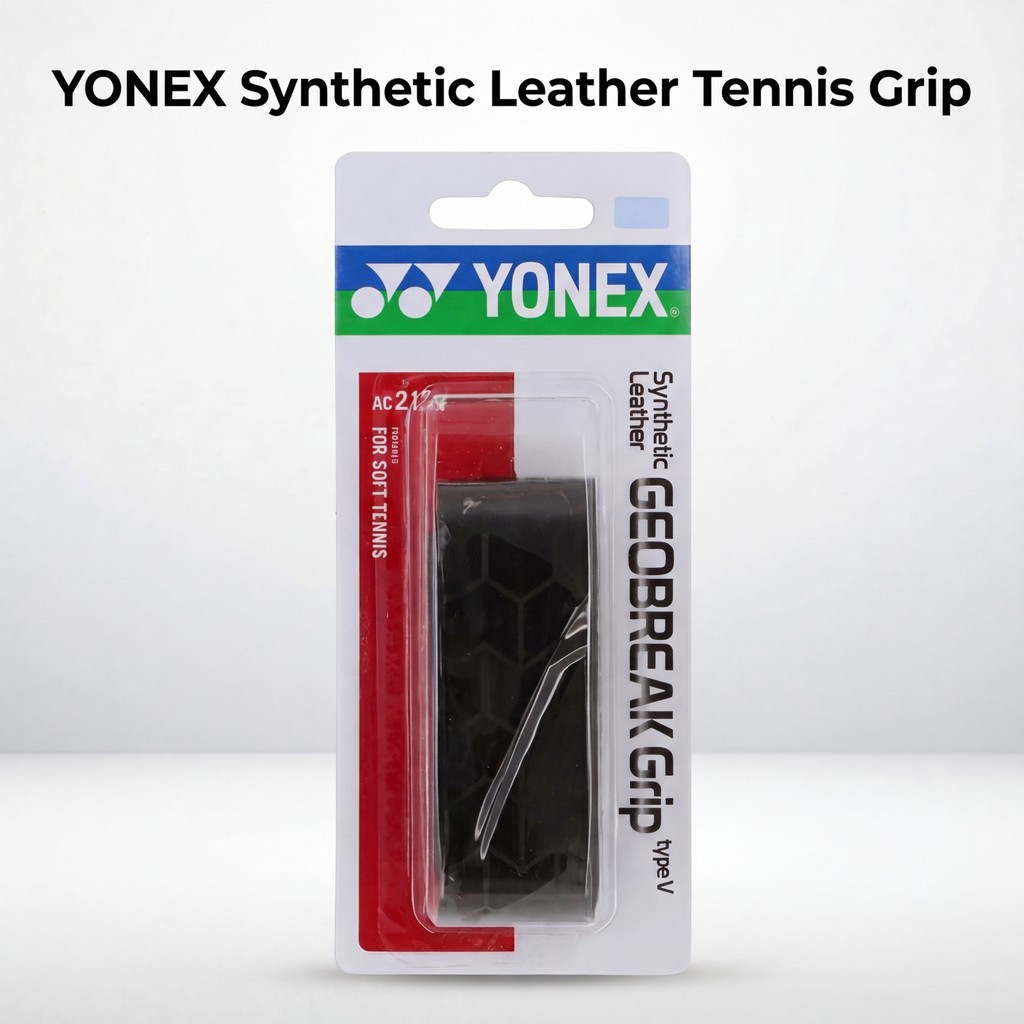 YONEX Synthetic Leather Tennis Grip Tape - GEO Grip V Black