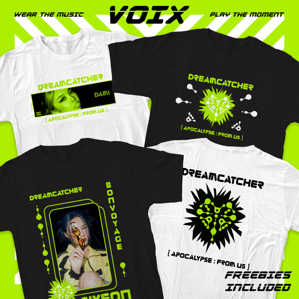 Kaos Kpop Dreamcatcher "[Apocalypse : จาก Us] ; BONVOYAGE" Tee - Jiu, Suasha, Siyeon, Handong, Yoohy