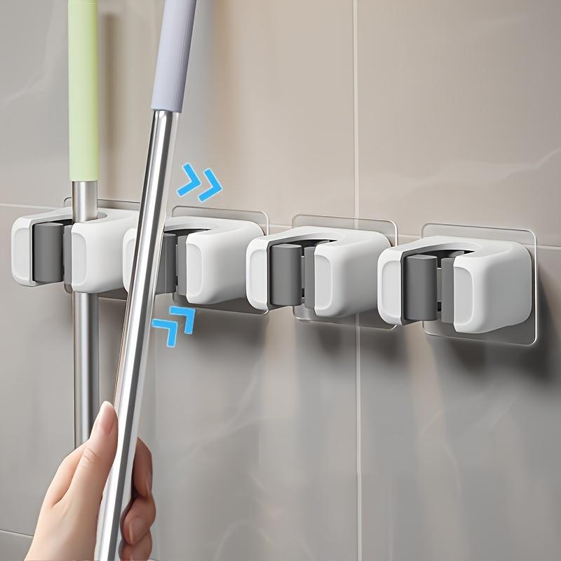 1/3 ชิ้นในครัวเรือน Rack Mop คลิปผู้ถือไม้กวาด Wall Mount Storage Mop Organizer ผู้ถือ
