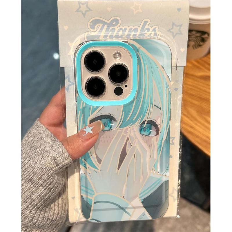 【อะนิเมะ】เคสไอโฟน เคส iPhone 17 16 15 14 Pro Max/13 Pro/12 ลายHatsune Miku วัสดุมันวาว+พิมพ์ลายคมชัด แฟนคลับห้ามพลาด!