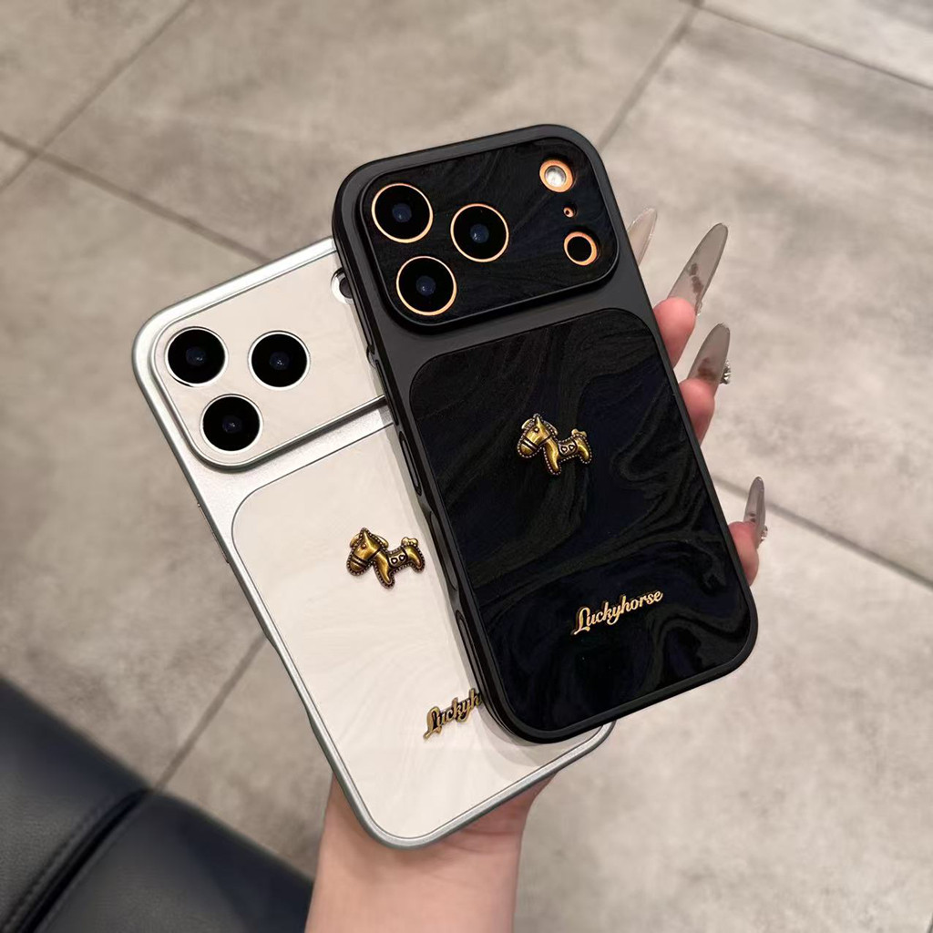 3D Pony Water Ripple Window เหมาะสําหรับ iPhone 17Promax เคสโทรศัพท์ Apple 16/15/14/13 Anti Drop