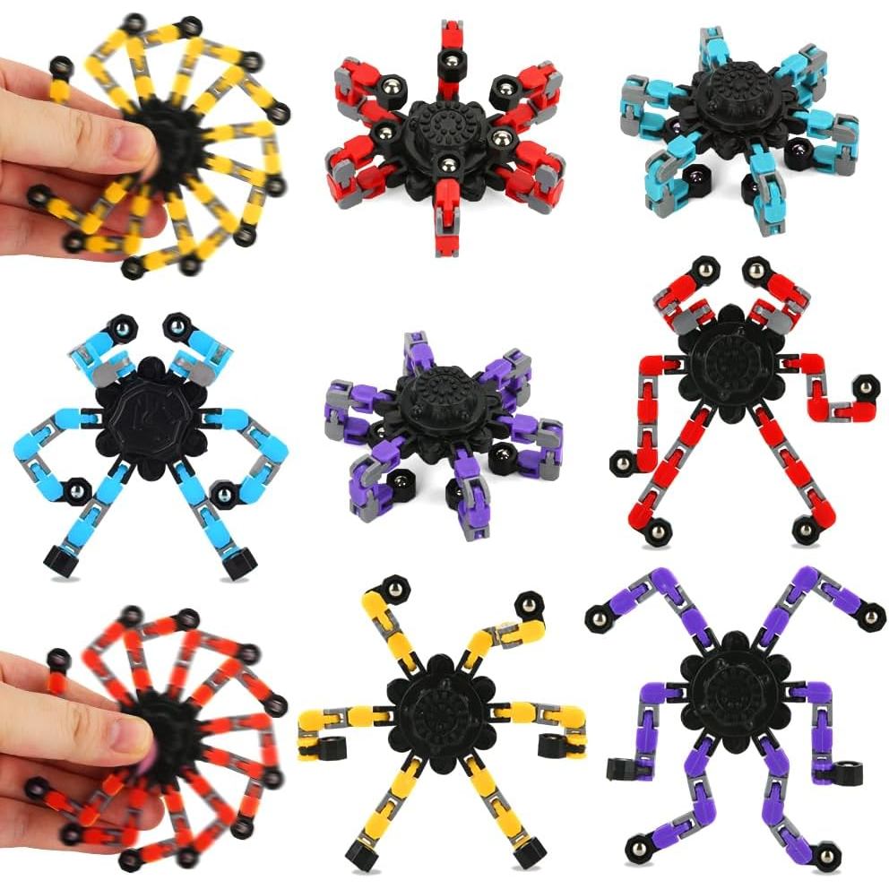 Fidget Spinners, 8 แพ็ค Transformable Fidget Spinners ของเล่น Party Favors สําหรับเด็ก 4-8 8-12 Good