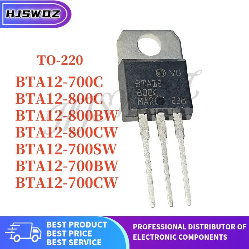 10PCS BTA12-800BW BTA12-800C BTA12-800CW BTA12-700C BTA12-700CW BTA12-700BW BTA12-700SW BTA12 TO-220