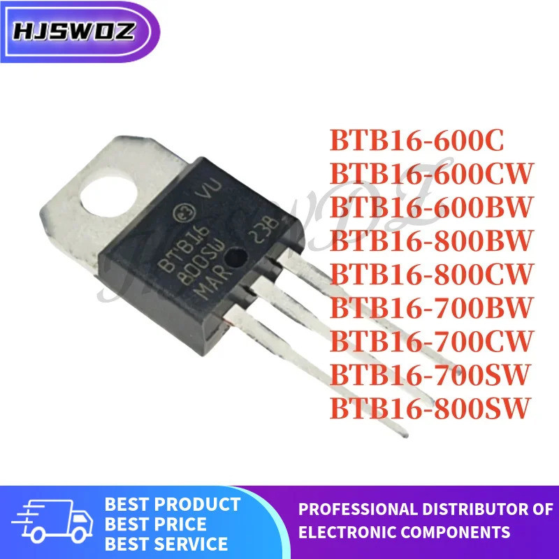 10PCS ใหม่ BTB16-600C BTB16-600CW BTB16-600BW BTB16-800BW BTB16-800CW BTB16-700BW BTB16-700CW BTB16-