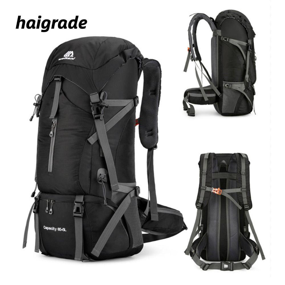 HAIGRADE กระเป๋าเป้สะพายหลังสําหรับเดินทาง, 70L Multi Purpose Travel Rucksack,มือถือแบบพกพาขนาดใหญ่ค