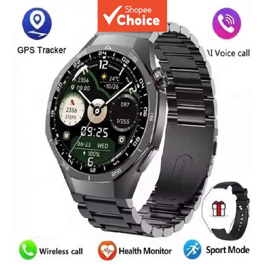 สมาร์ทวอทช์ผู้ชาย GT5 Pro - ฤดูใบไม้ผลิ 2026 HD AMOLED GPS NFC ตรวจวัดอัตราการเต้นหัวใจ 24/7 SpO2